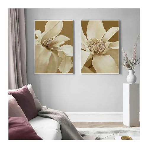 Toile d'art mural de fleurs JGGXHM peinture sur toile salon décoration maison 35x55 cm