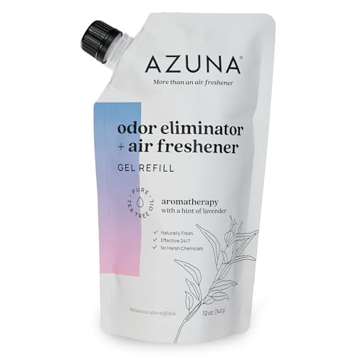 Azuna Air Freshener and Odor Eliminator for Strong Odor Gel 12oz Refill Pouch | Plant-Based & Long...