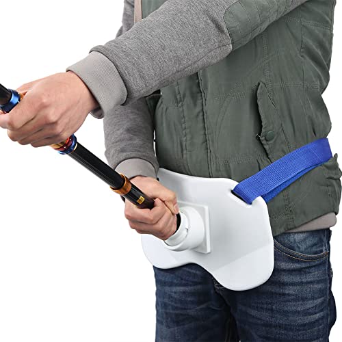 PELLOR 360°Adjustable Padded Fishing Fighting Belt Offshore Tackle Boat Fishing Rod Holder, White