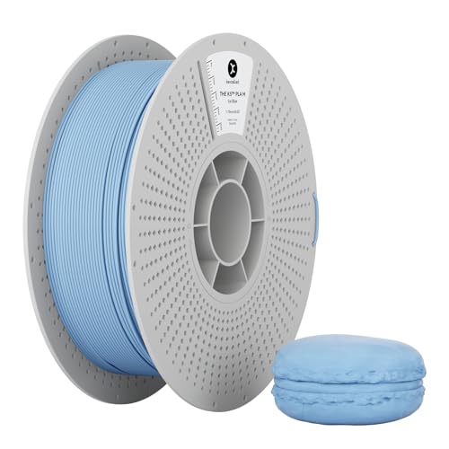 マカロン マット つや消しの質感 Kexcelled PLA 3Dプリンターフィラメント素材 1.75mm径 バンブー 新人フレンドリー 段ボールリール スプール造形材料 正味量1kg(2.2lbs) 寸法精度+/- 0.03mm アイスブルー