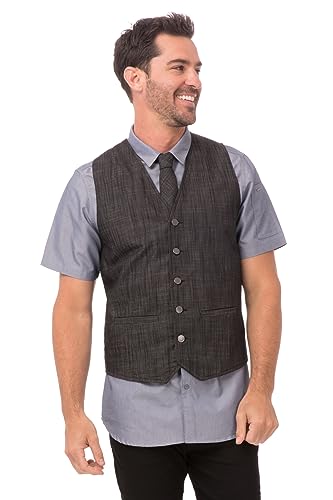 Chef Works Men's Fairfax Vest, Black, XX-Large