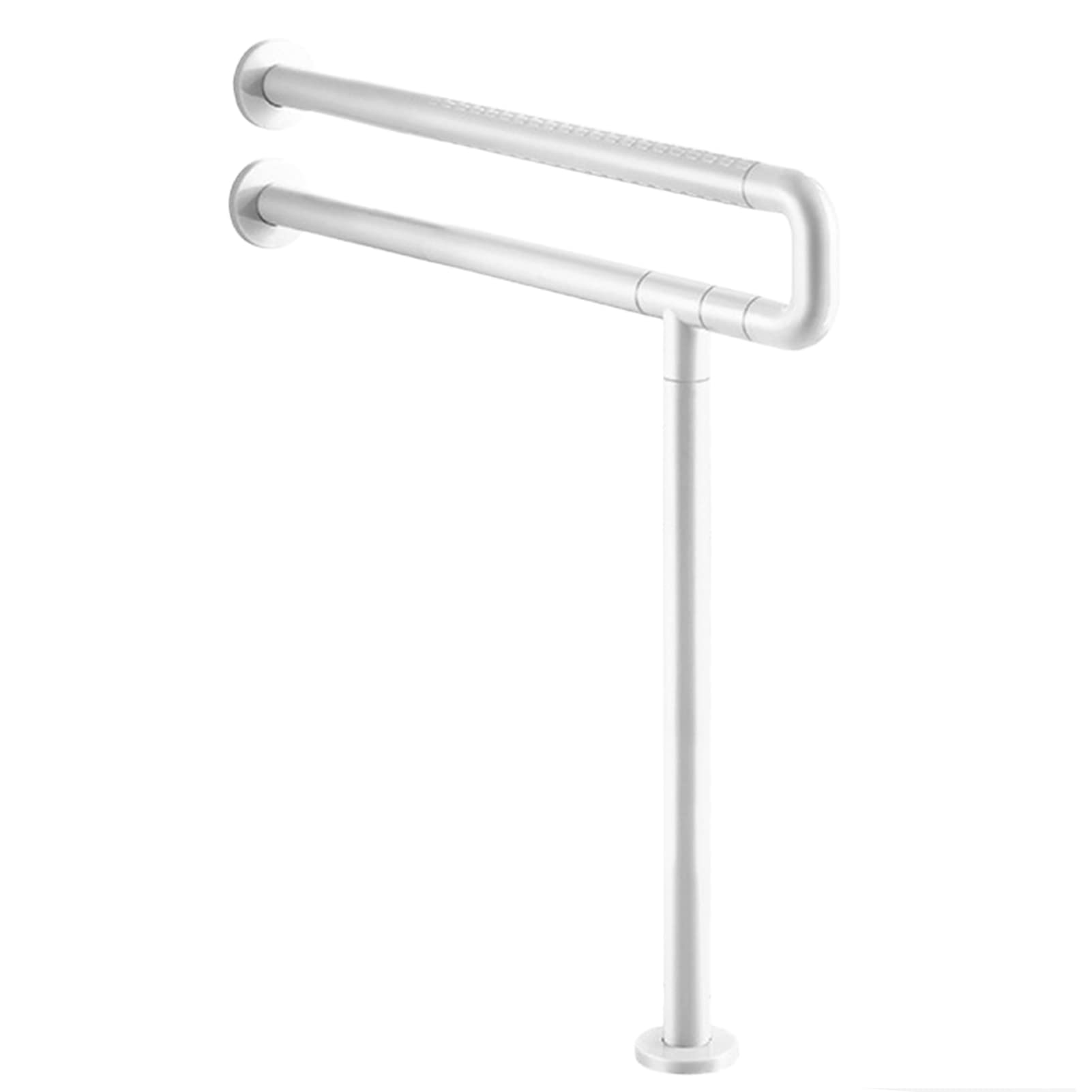Fkxsxaz Women's White Toilet Grab Bar, Handicap Rails, Seat Support Aid Assist Rail,Non Slip Bar For Disabled Elderly Pregnant - Aid,-60Cm