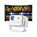 [VIDAA Live TV & 6000 ANSI & Jetzt mit Netflix] 4K Smart Beamer mit WLAN & Bluetooth, AI-Sprachsteuerung, XuanPad Weißer Tragbarer Outdoor-Beamer 4K, 42W Dolby Audio, Auto-Fokus & Keystone-Korrektur