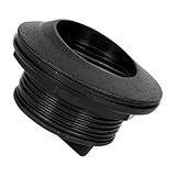 TUXCAXI Tapón de drenaje para barco con 3 juntas de goma. Válvula de drenaje eficiente para barcos, yates y kayaks. Suministros marinos: kayak, canoa, bote, yate de, Negro, 8.9 x 6 cm