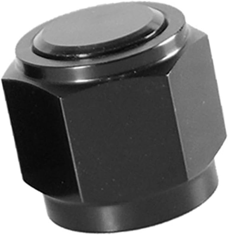 Aluminum Fitting Cap Block-off Flare Applications Fuel Systems – Anodized 4000 Psi Rated Black An4/an6/an8/an10/an12 Reusable Tube Sealing Nut Automotive Female(AN8)