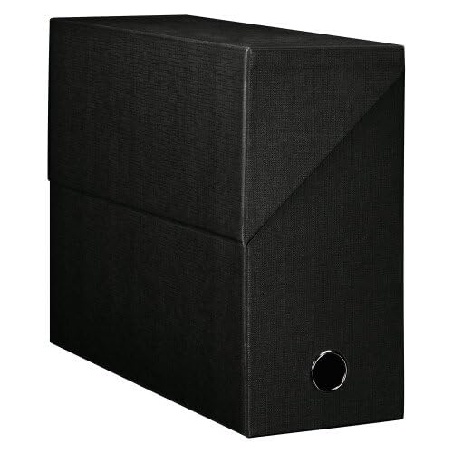 Fast 11023QX1-N Boîte transfert toile en carton rigide Dos de 12 cm Noir Lot de 5
