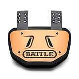 Battle Sports Football Back Plate, Gold, Adult