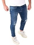 stylische Jeans von Pittman PITTMAN Herren Jeans Ragner Slim fit, Blau (Ensign Blue 194026), W31/L32