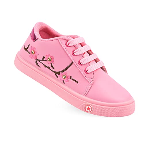 Image of KATS SHOES Kids Lace Shoe Sneakers Lightweight, Durable, Comfortable Casual Shoes for Girls Made with Premium Grade Foam Insoles, & Secure Closure