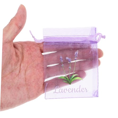 20 bolsas organizadoras de organza lavanda vacías miniatura 3