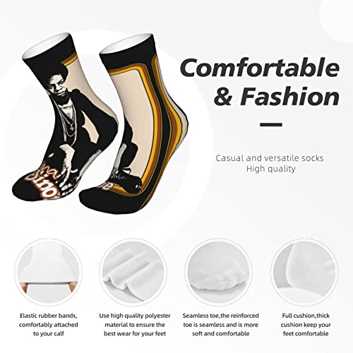 Emerze Nina Simone Casual Socks 3D Print Running Performance Crew Socks For Men/Women #TOP6