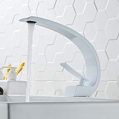 Robinet de lavabo en laiton massif gris clair, élégance et robustesse