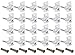 24 Pack Mirror Clips for Wall 20 Pound Clear Plastic Mirror Holder Clip Screw and Anchor Mount, Modern, Mirror Hanging Kit 1/4" inch Pack of 24 Pieces