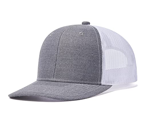 Image of Quanhaigou Trucker Hat - Mesh Snap Back - Unisex Adjustable Baseball Cap - Outdoor Hats for Men Women