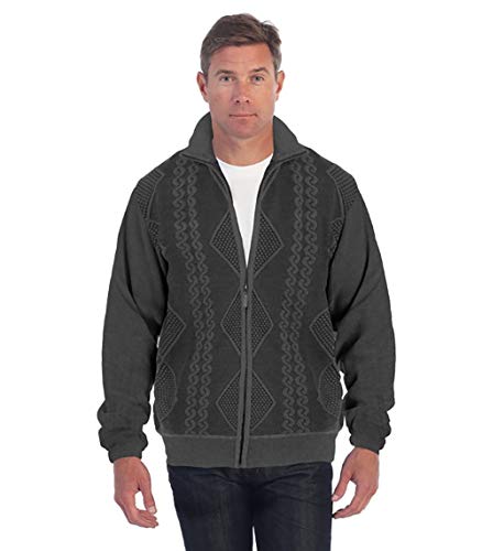Gioberti Men's Full Zip Lightweight Geometric Design Cardigan Sweater - Main Image
