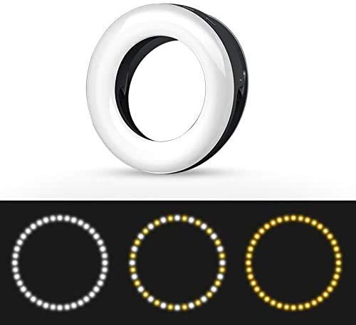 Selfie Ring Light Recarregável Portátil Clip-on Selfie Fill Light com 36 LED para Smart Phone Photog