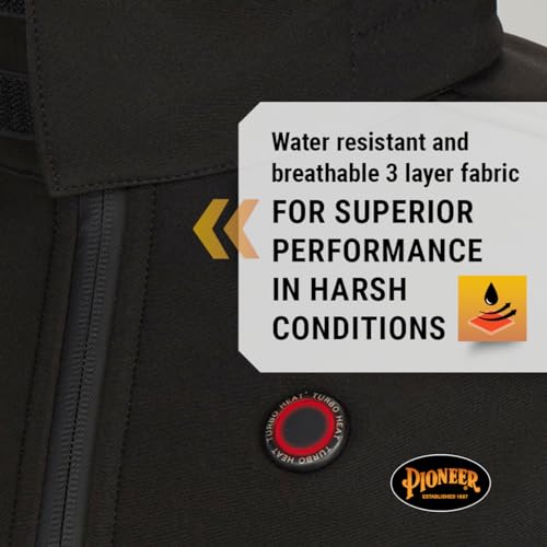 Pioneer Women’s Heated Softshell Jacket – For Winter and Cold Weather – Water Resistant - Detachable Hood and Pockets - Black4