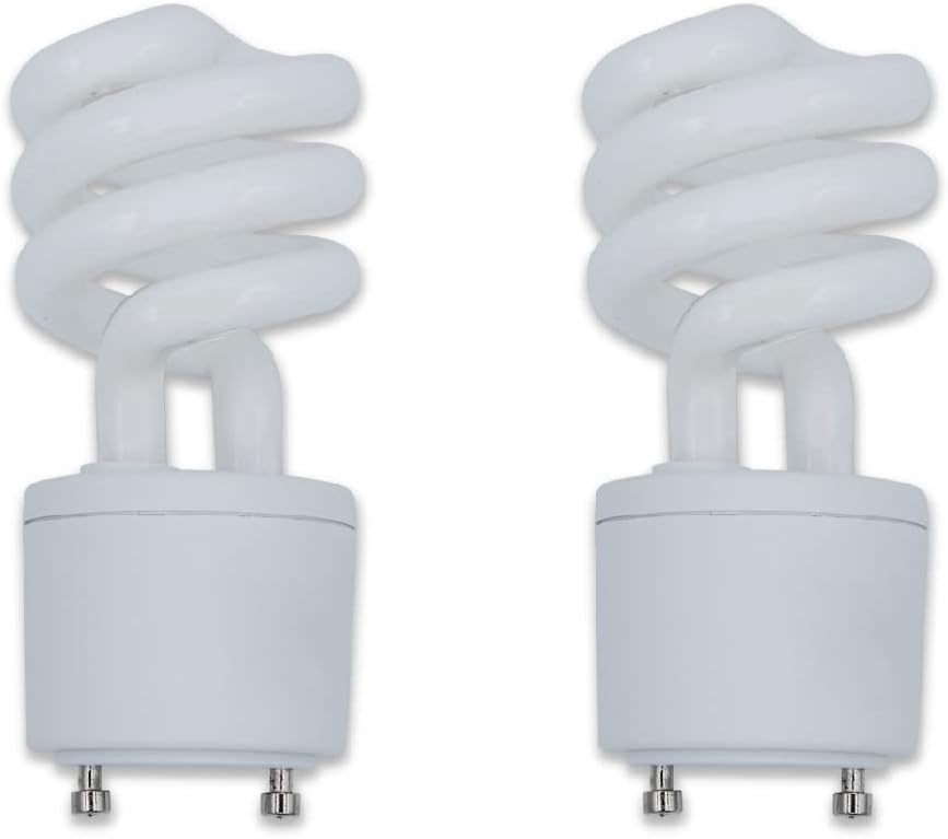 13 Watt Replacement Spiral Compact Fluorescent CFL Bulbs by Lumenivo T2 Twist and Lock Base