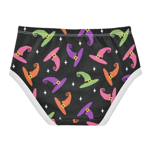 Little Girl Underwear Toddler Panties Kids Undies Halloween Witch Hat Soft Cotton Briefs 2T-8Y2