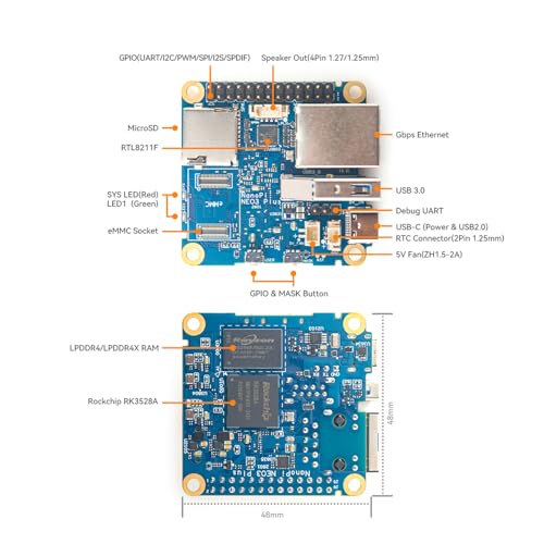 Mini router OpenWRT Linux con Rockchip RK3528A y eMMC 4
