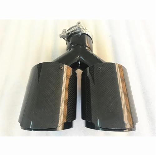 Tuyau d'échappement universel en inox et carbone 66-101mm