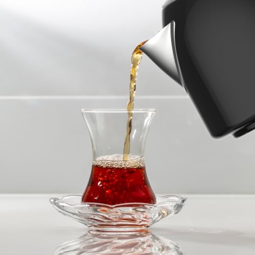 Arcadia Electric Turkish, Black and Herbal Tea Maker and Kettle, Stainless Steel, Temperature Control, LED and Dial Display, Auto Shut-off, Boil-Dry Protection, Black, 1.7L (1.5qt), 120V, 1500W - Thumbnail 7