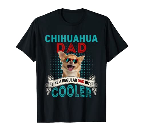Occhiali da sole vintage Chihuahua Dad Definition Cool Cute Dog Maglietta
