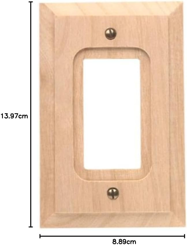 Amerelle Baker Single Rocker Unfinished Wood Wallplate