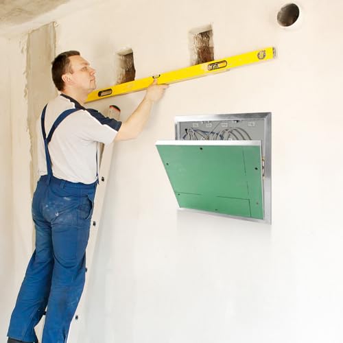 Revisionsklappe Trockenbau 300x300mm Alu Rahmen Revisionstür Wartungsklappe GK-Einlage Gipskarton Revision Wartungstür für Wand, Deckeneinbau und Feuchtraumgeeignet