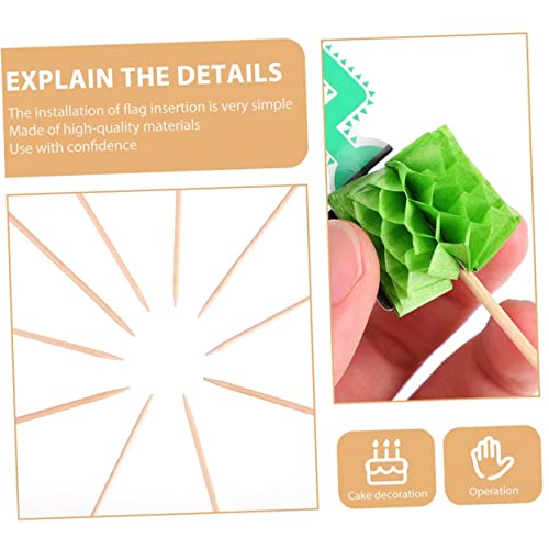 jojofuny 40 Pçs Cartões De Frutas Toppers Inseridos Fiesta De Aniversário Cuake Papel Sobremesa Bolo