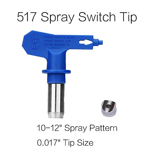 MOPEI Airless spuitpistool met tip guard en 517 tip, compatibel met Graco spuittoestel, 3600 psi - Image 4