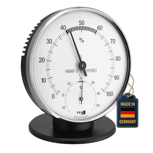 TFA Dostmann Analoges Thermo-Hygrometer, 45.2032, zur Temperatur- und Luftfeuchtigkeitskontrolle