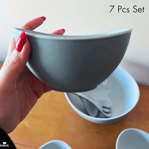 Set de 5 tazones apilables Hakan color gris miniatura 4