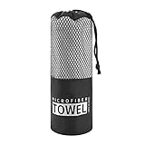 Toalla de terciopelo de doble cara para hombres y mujeres, de secado rápido, para deportes al aire libre, natación, playa, toalla de secado automático (gris, talla única)