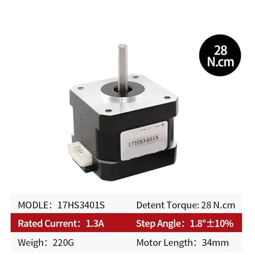 Moteur pas à pas Nema 17 double arbre 4 wires 42BYGH pour imprimante 3D