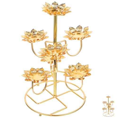EXCEART Sostenedor de vela de flor de loto titular de vela de yoga de Buda titular de vela de loto titular de vela