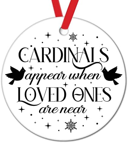 Christmas Ornaments for Tree Red Bird Appear When Loved Ones are Near Porcelain Ceramic Christmas Ornament Christmas Sayings Quotes Christmas Decoration New Year Seasonal Ornaments
