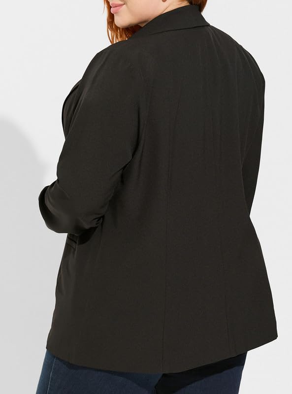 Torrid Women's Plus Size Top - Parker Studio Crepe Blazer2