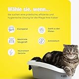 Animal House Toilet Time, 6L weißes Bentonit-Katzenstreu, antistatisch und sicher, extrem saugfähig, klumpend, geruchsbindend, 5,1 kg (weiß, 6L)