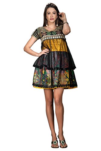 Robe femme multicolore à motif floral taille 50 coupe évasée