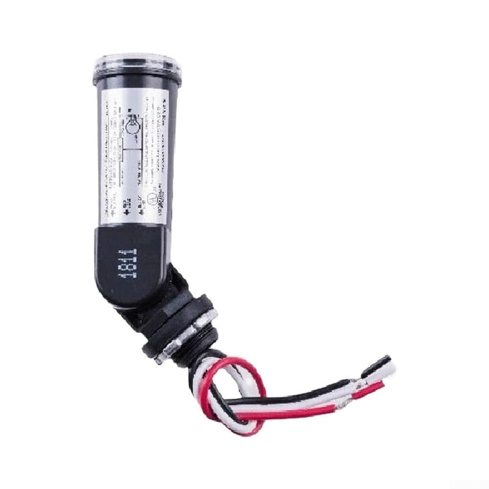 Confezione da 10 sensori crepuscolari da 120 V, resistenti alle intemperie, interruttore relè fotografico con ritardo di 30 secondi, per luci esterne e lampioni, girevole fino a 70 °C
