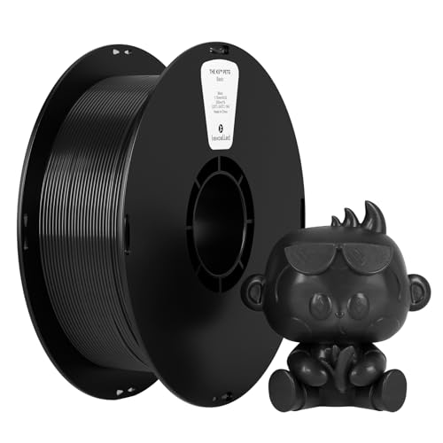PETG 3Dプリンターフィラメント素材 Kexcelled 1.75mm径 3Dプリンター用 低温で使用できる スプール造形材料 使いやすい 寸法精度+/- 0.03mm 正味量1kg(2.2lbs) ブラック