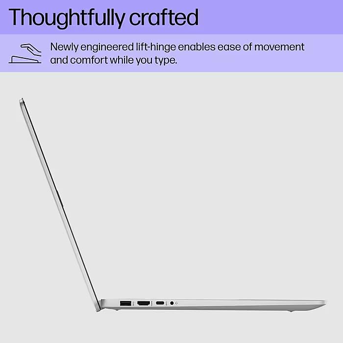 Image of HP 17.3 Inch Laptop | Intel Core i3-1215U Hexa-Core Processor | 8GB RAM, 512GB SSD | Windows 11 | Natural Silver | WiFi-6 | True Vision HD Cam | McAfee Smart AI Security Trial | 5Gbs USB-C
