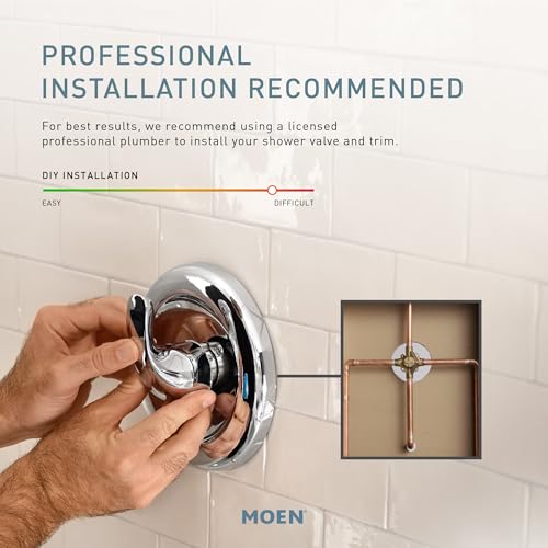 Moen 82971SRN Halle Spot Resist Brushed Nickel Shower Faucet Trim Set Featuring Wide Showerhead And Shower Lever Handle thumb #3