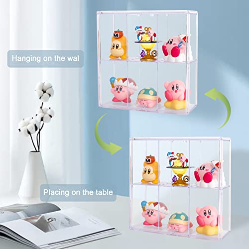 Cutora Display Case For Figures, Clear Acrylic Organizer With Door, Wall-Mounted Dust-Proof Collectibles Action Figure Adjustable Division Board, Storage Anime Doll Figurine Fit For Pop Mart Blind Box #TOP2