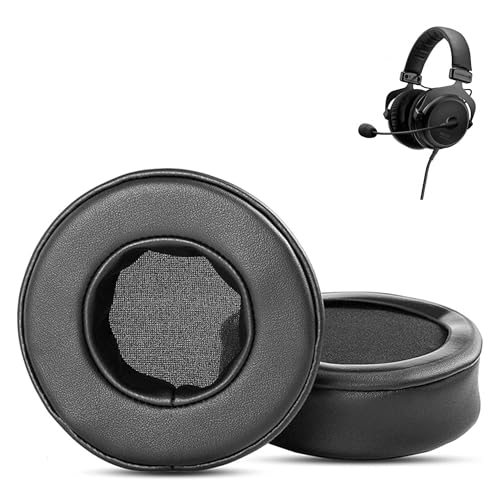 XRHTONG Prime Oreillettes de Remplacement Compatible avec Les Casques Beyerdynamic MMX 300 DT 990 Pro DT 770 Pro DT990 DT770 Pro Coussinets d'oreilles (Cuir de Protéine/Mousse à Mémoire)