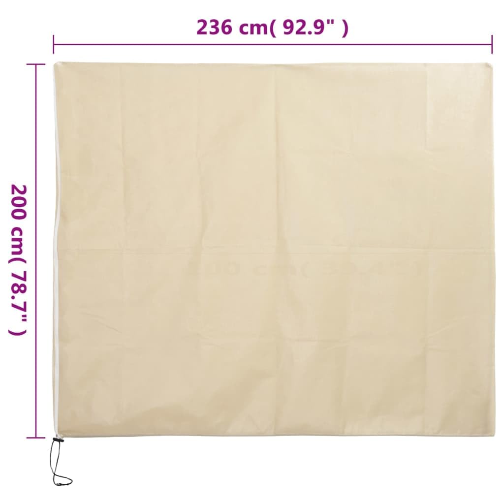 Wintervlies mit Reißverschluss 10 Stk 70 g/m² Vliesstoff 2,36x2 m Pflanzen Frostschutz für Garten, Beet, Balkon, Terrasse zur Pflanzenpflege und Schutz vor Frost und Schnee
