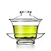 Home tea(TM) transparent chinese traditional gaiwan teacup(Cup, Saucer and Lid) 200ml