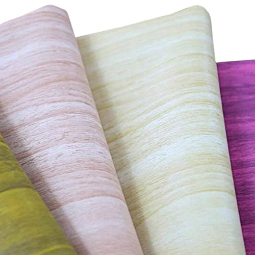 Tong Gu Wood Grain Faux Leather Fabric Soft for Upholstery Furniture Decor Craft (Khaki,55x39 in/140x100 cm) - Thumbnail 3