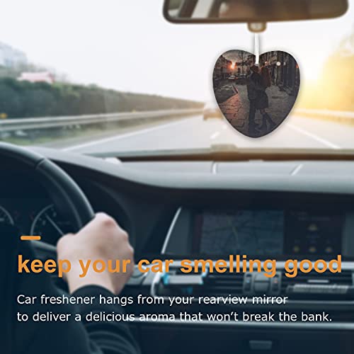 Custom Car Air Freshener For Car, Personalized Rear View Mirror Memorial Hanging Air Freshener With Photo/Text (Love Heart Shape) #TOP4